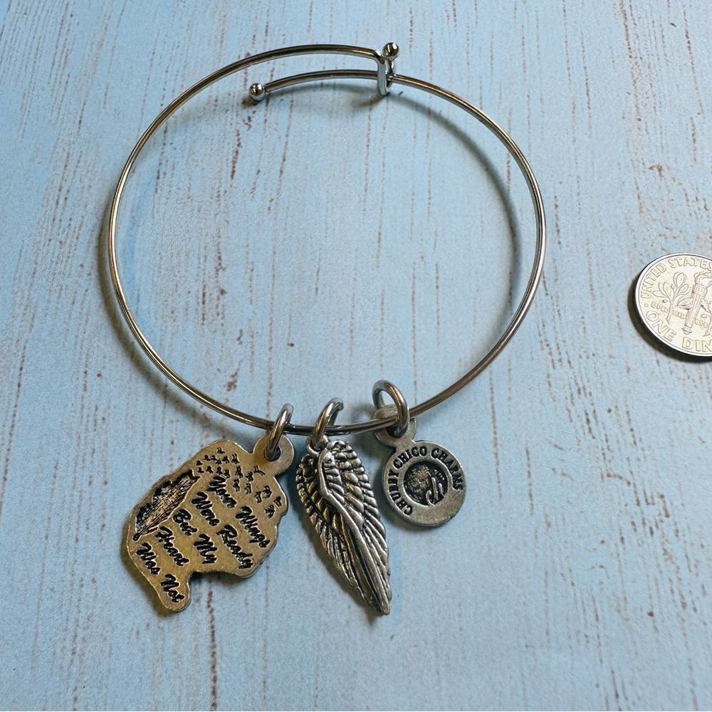 Chubby Chico Charms Silver Your Wings Were Ready But My‎ Heart Was Not Bracelet